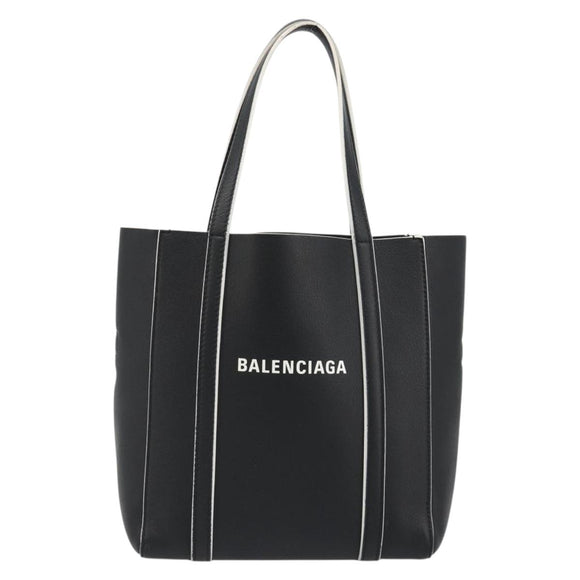 BALENCIAGA Everyday XXS Hand Bag Leather Black Auth mr2588A