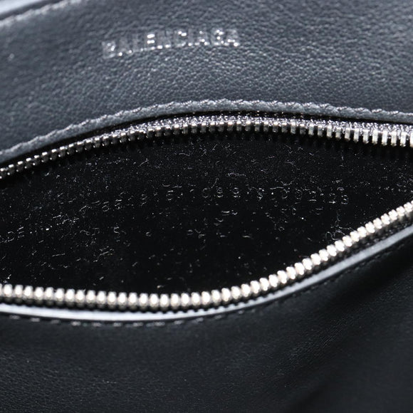 BALENCIAGA Everyday XXS Hand Bag Leather Black Auth mr2588A