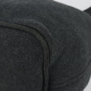 FENDI Mamma Baguette Hand Bag cotton Gray Silver Auth mr2591-14