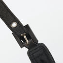 FENDI Mamma Baguette Hand Bag cotton Gray Silver Auth mr2591-9
