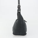 FENDI Mamma Baguette Hand Bag cotton Gray Silver Auth mr2591-4