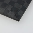 LOUIS VUITTON Damier Graphite Alpha Triple Pouch Bag N60255 LV Auth mr2593A-15