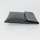 LOUIS VUITTON Damier Graphite Alpha Triple Pouch Bag N60255 LV Auth mr2593A-3