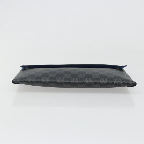 LOUIS VUITTON Damier Graphite Alpha Triple Pouch Bag N60255 LV Auth mr2593A
