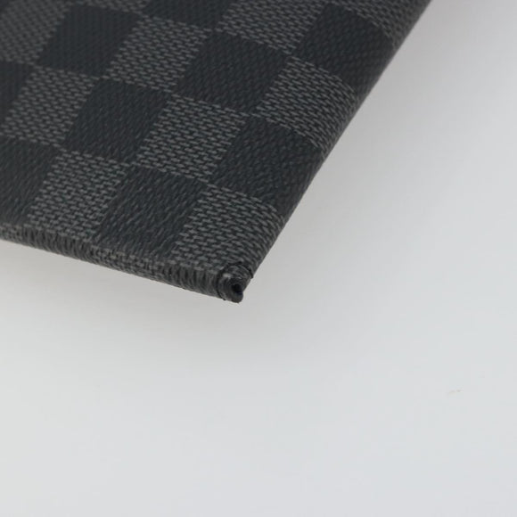 LOUIS VUITTON Damier Graphite Alpha Triple Pouch Bag N60255 LV Auth mr2593A