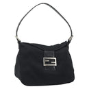 FENDI Hand Bag cotton Black Silver Auth mr2595-1