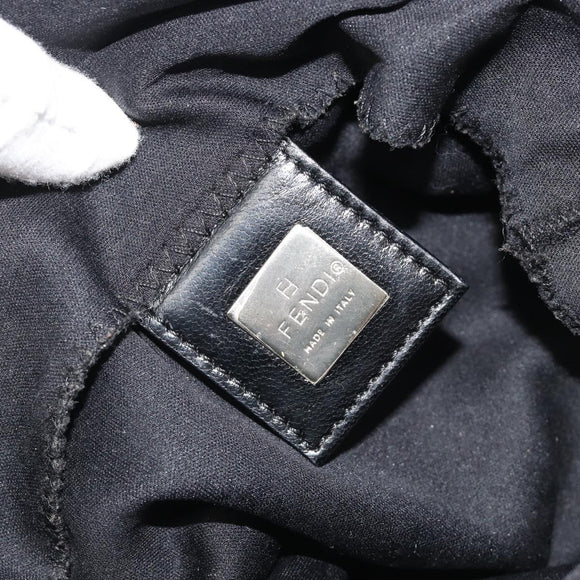 FENDI Hand Bag cotton Black Silver Auth mr2595