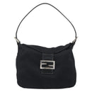 FENDI Hand Bag cotton Black Silver Auth mr2595-13