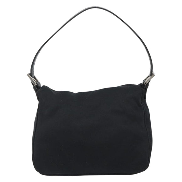 FENDI Hand Bag cotton Black Silver Auth mr2595