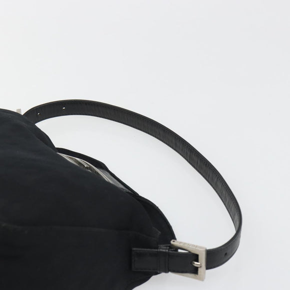 FENDI Hand Bag cotton Black Silver Auth mr2595