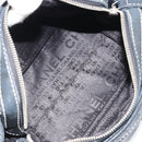 CHANEL Chain Shoulder Bag Lamb Skin Navy Silver CC Auth mr2596A-16