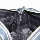 CHANEL Chain Shoulder Bag Lamb Skin Navy Silver CC Auth mr2596A-17