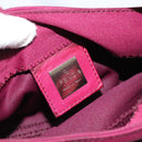 FENDI Mamma Baguette Shoulder Bag Cotton Wine Red Silver Auth mr2598-18