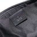 GUCCI GG Canvas Hand Pouch Black Silver 07198 Auth mr2600A-16
