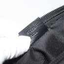 GUCCI GG Canvas Hand Pouch Black Silver 07198 Auth mr2600A-20