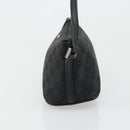 GUCCI GG Canvas Hand Pouch Black Silver 07198 Auth mr2600A-4