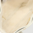 CHANEL Wild stitch Hand Bag Leather White Gold CC Auth mr2601A-17