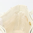 CHANEL Wild stitch Hand Bag Leather White Gold CC Auth mr2601A-18