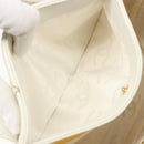 CHANEL Wild stitch Hand Bag Leather White Gold CC Auth mr2601A-22
