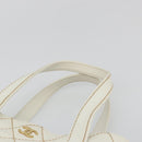 CHANEL Wild stitch Hand Bag Leather White Gold CC Auth mr2601A-8