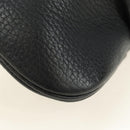 HERMES Rodeo Shoulder Bag Leather Black Gold Auth mr2602V-11