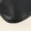 HERMES Rodeo Shoulder Bag Leather Black Gold Auth mr2602V-14