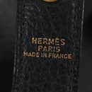 HERMES Rodeo Shoulder Bag Leather Black Gold Auth mr2602V-18