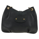 HERMES Rodeo Shoulder Bag Leather Black Gold Auth mr2602V-3