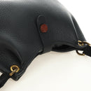 HERMES Rodeo Shoulder Bag Leather Black Gold Auth mr2602V-6