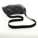 HERMES Rodeo Shoulder Bag Leather Black Gold Auth mr2602V-7