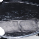 CHANEL Hand Bag Patent Leather Black Silver CC Auth mr2603A-11