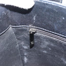 CHANEL Hand Bag Patent Leather Black Silver CC Auth mr2603A-19