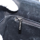CHANEL Hand Bag Patent Leather Black Silver CC Auth mr2603A-20