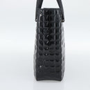 CHANEL Hand Bag Patent Leather Black Silver CC Auth mr2603A-4