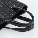 CHANEL Hand Bag Patent Leather Black Silver CC Auth mr2603A-7