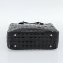 CHANEL Hand Bag Patent Leather Black Silver CC Auth mr2603A-5