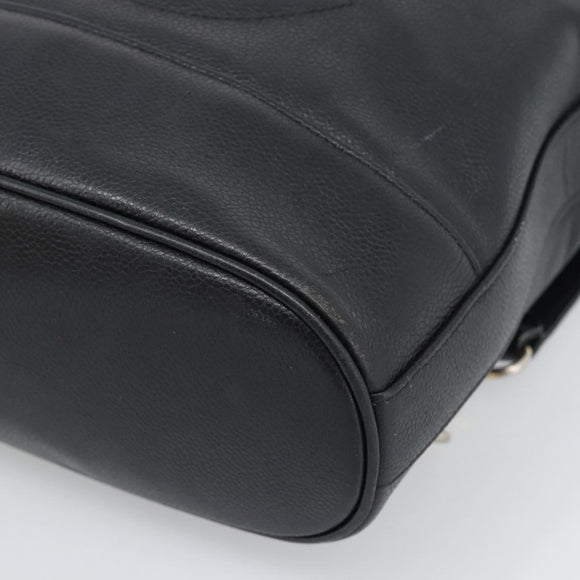 CHANEL Shoulder Bag Leather 2way Black Gold CC Auth mr2604V