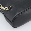 CHANEL Shoulder Bag Leather 2way Black Gold CC Auth mr2604V-18
