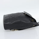 CHANEL Shoulder Bag Leather 2way Black Gold CC Auth mr2604V-4