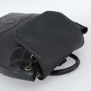 CHANEL Shoulder Bag Leather 2way Black Gold CC Auth mr2604V-6