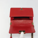 CHANEL Boy Chanel Chain Shoulder Bag Velor Red Gold CC Auth mr2605SAV-10