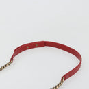 CHANEL Boy Chanel Chain Shoulder Bag Velor Red Gold CC Auth mr2605SAV-8