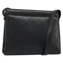 CHANEL Matelasse Shoulder Bag Leather Black Gold CC Auth mr2606V-1