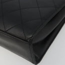 CHANEL Matelasse Shoulder Bag Leather Black Gold CC Auth mr2606V-10