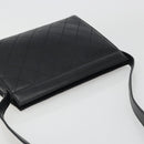 CHANEL Matelasse Shoulder Bag Leather Black Gold CC Auth mr2606V-6