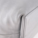 CHANEL Cococoon Tote Bag Leather Silver CC Auth mr2607-9