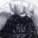 CHANEL Cococoon Tote Bag Leather Silver CC Auth mr2607-19
