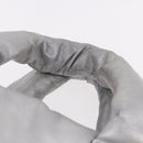 CHANEL Cococoon Tote Bag Leather Silver CC Auth mr2607-8