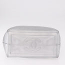CHANEL Cococoon Tote Bag Leather Silver CC Auth mr2607-5