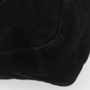 FENDI Hand Bag Suede Black Silver Auth mr2611A-14